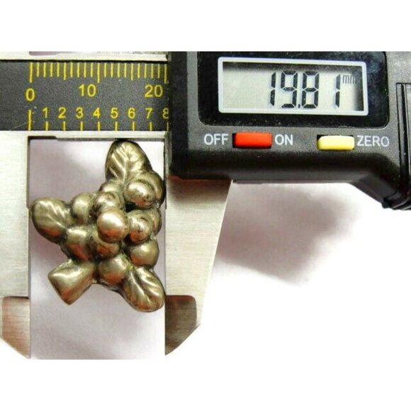 Grape Vine Vintage Sterling Silver 925 Screw Back Earrings Patina - Picture 7 of 8